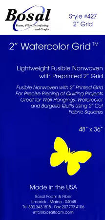 Bosal Quilters Grid 2" Fusible Interfacing 48" x 1yd — White