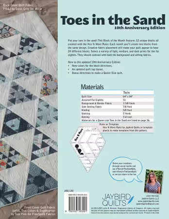 Toes in the Sand Block of the Month Quilt Pattern JPQ130 by Jaybird Quilts