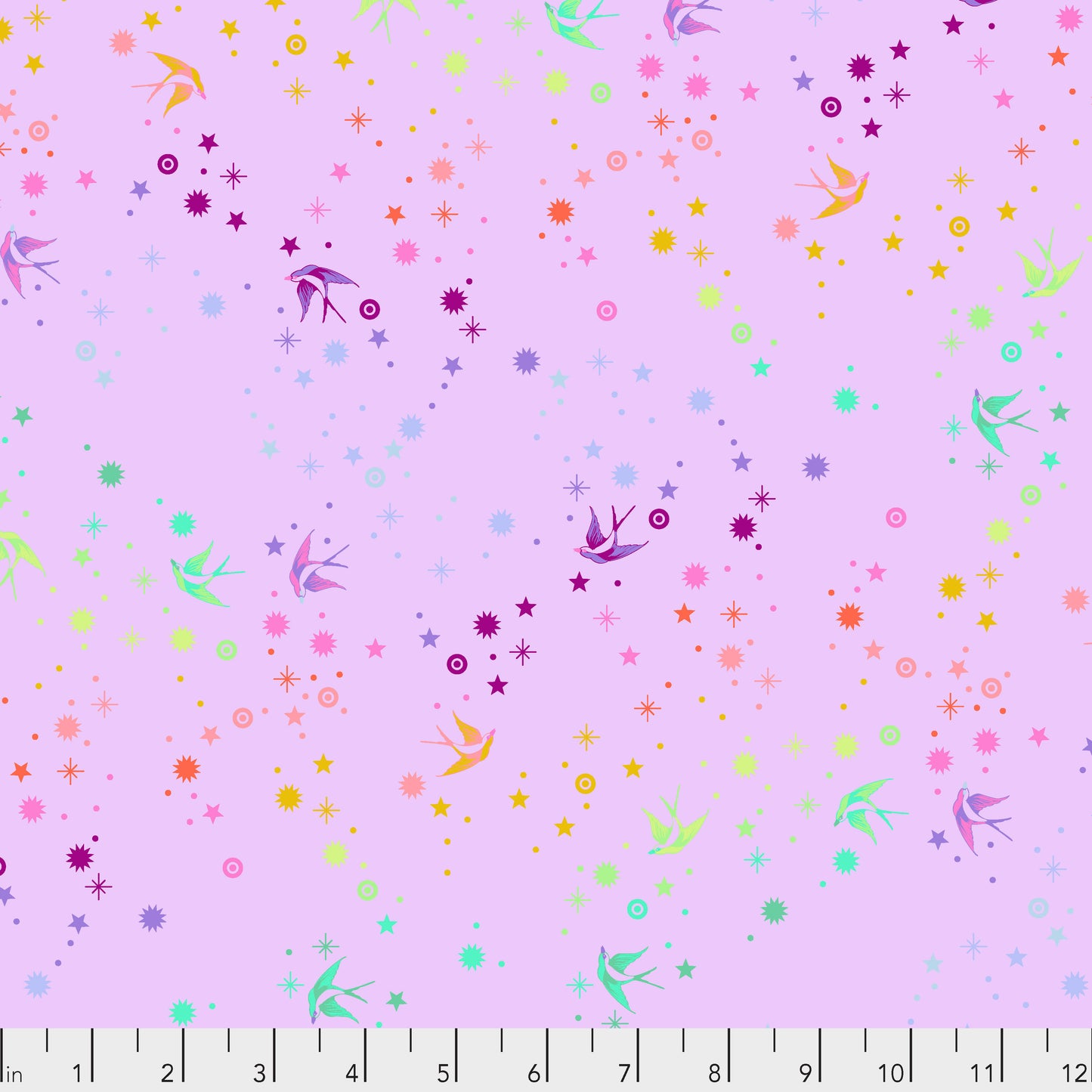 Tula Pink Fairy Dust Lavender True Colors Cotton Quilting Fabric by the Half Yard