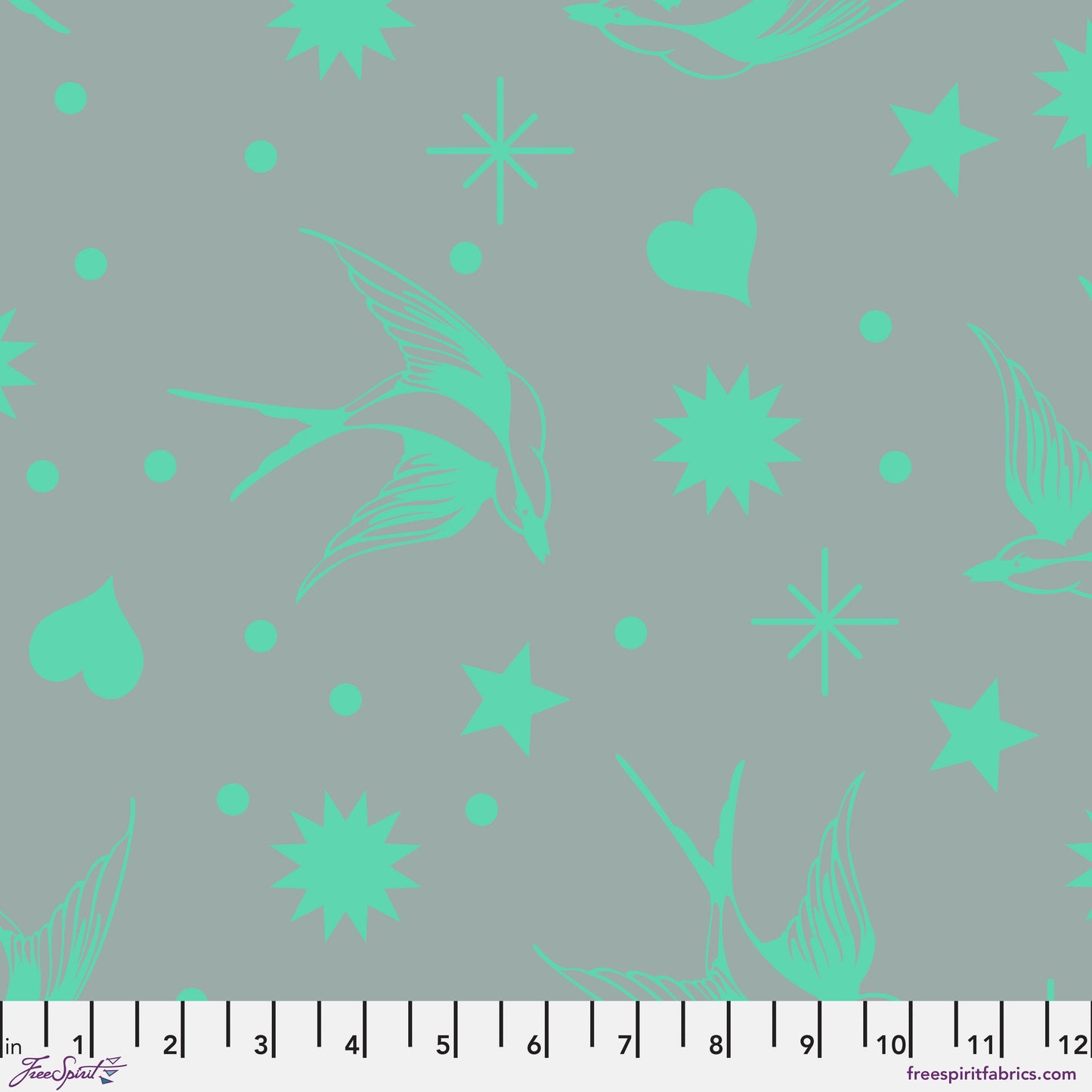 Tula Pink Neon Fairy Flakes Spirit Neon True Colors Cotton Quilting Fabric by the Half Yard