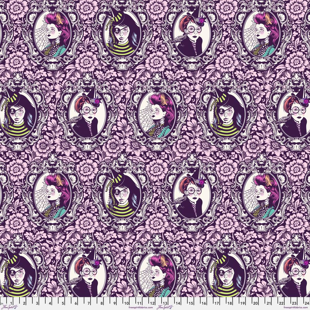 Tula Pink Nightshade Déjà Vu Mini Coven Nerium Cotton Quilting Fabric by the Half Yard