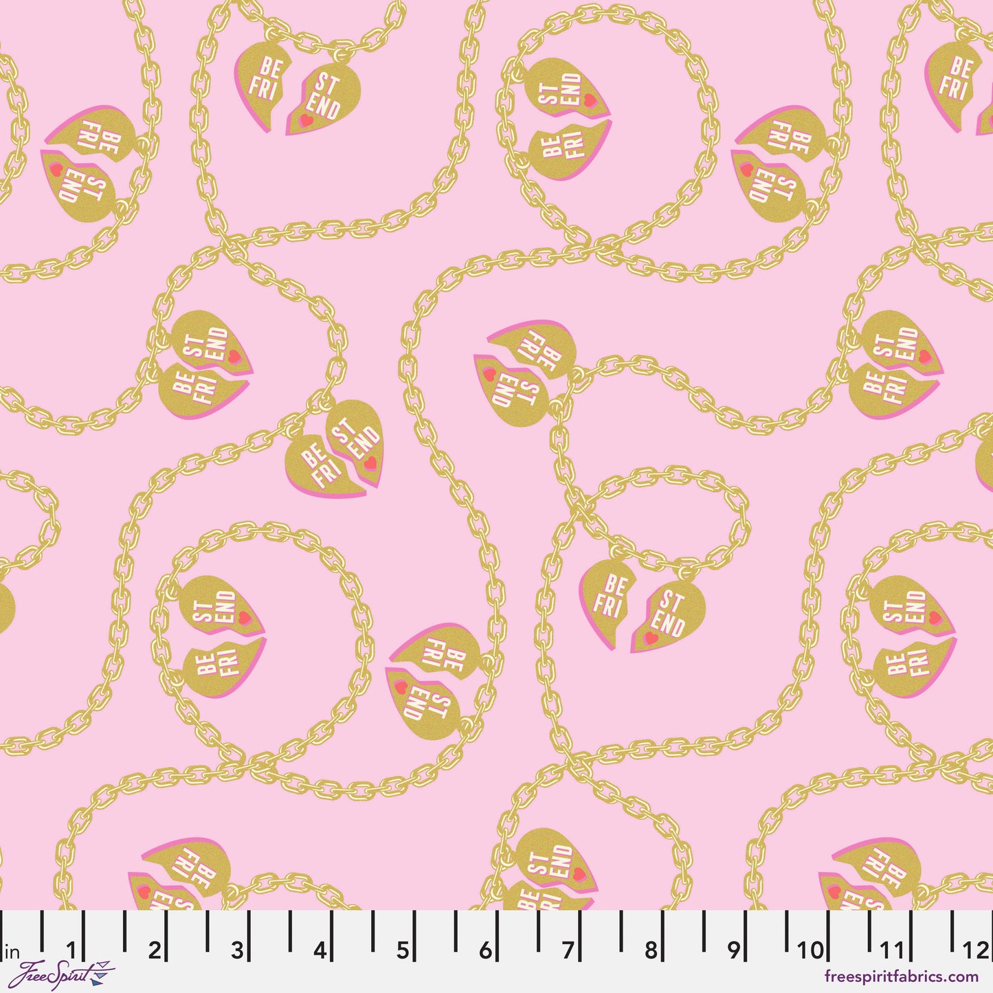 Tula Pink Besties Lil Charmer in Blossom Cotton Quilting Fabric by the Half Yard