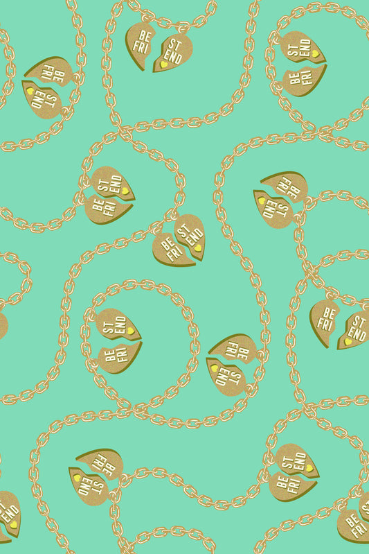 Tula Pink Besties Lil Charmer in Meadow Cotton Quilting Fabric by the Half Yard