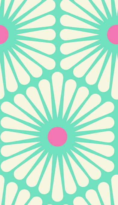 Tula Pink Besties Daisy Chain in Meadow Cotton Quilting Fabric by the Half Yard