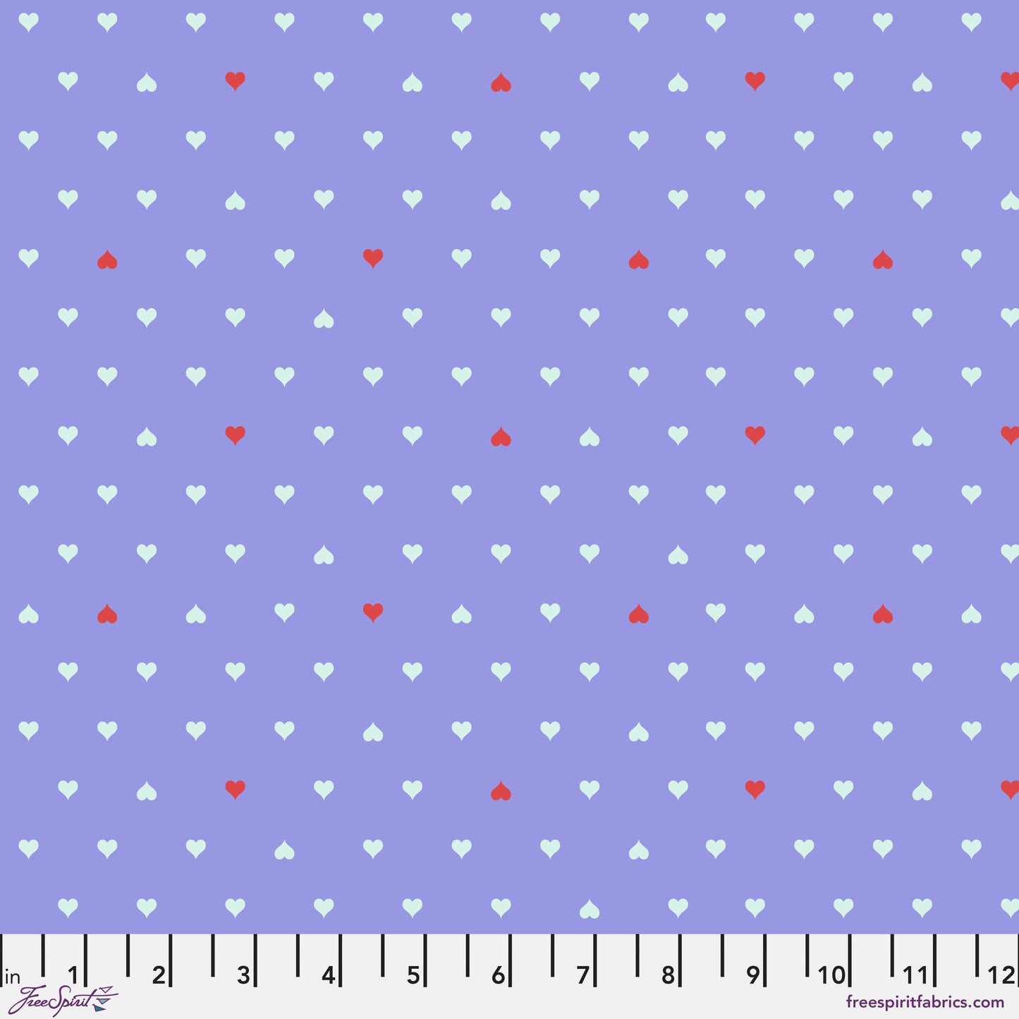 Tula Pink Besties Unconditional Love in Bluebell Cotton Quilting Fabric by the Half Yard