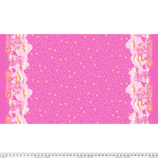 Tula Pink Roar Meteor Showers in Blush Cotton Quilting Fabric by the Half Yard