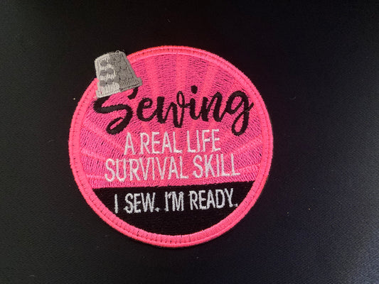 Sewing Survival Skill Merit Patch Custom Embroidered Accessory