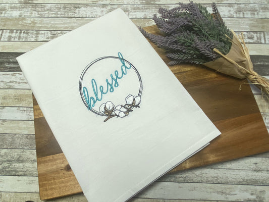 Blessed - Cotton Bowl Frame Cotton Dish Towel - 28 X 28