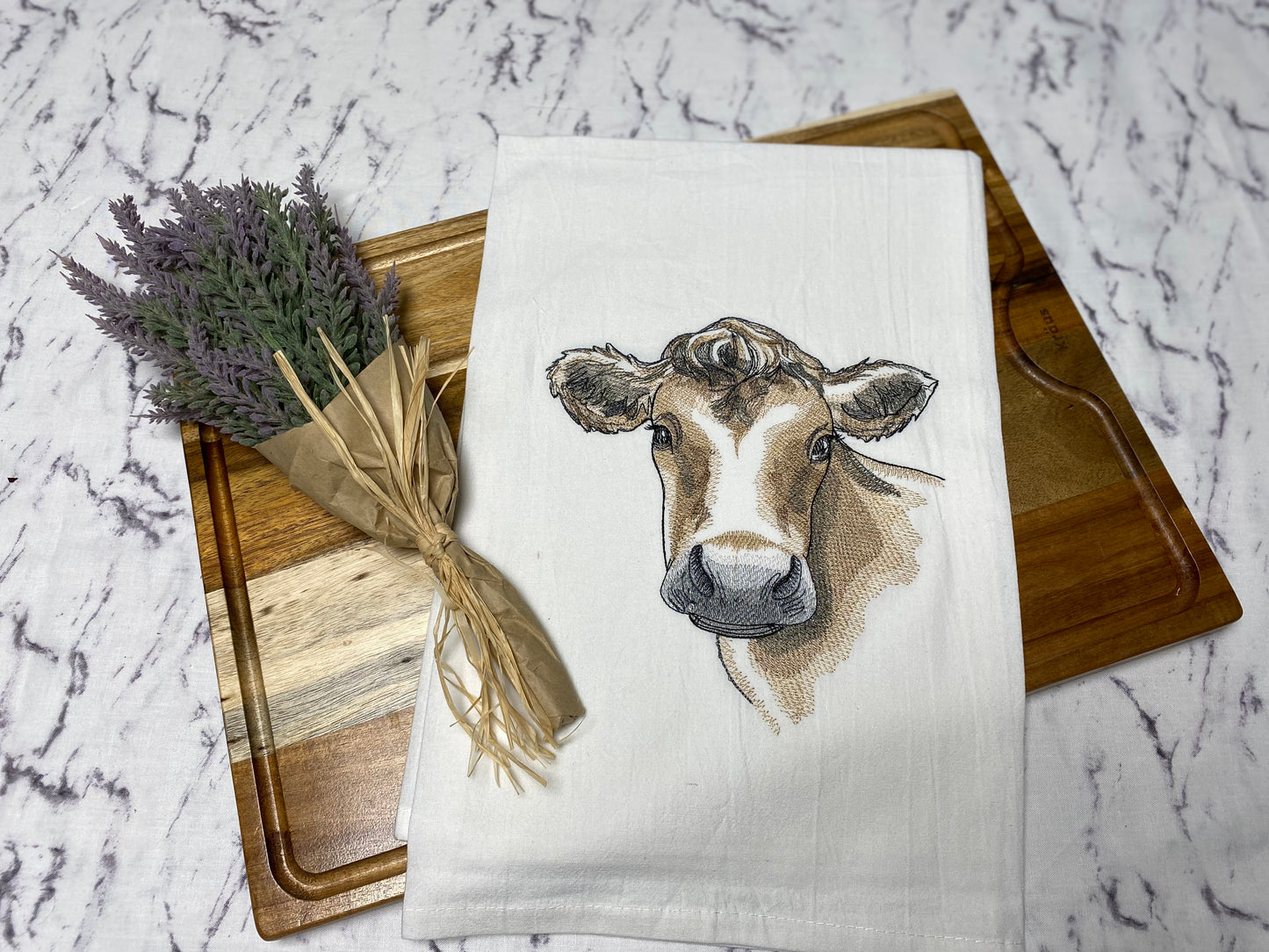 Country Sweet Cow Cotton Dish Towel - 28 X 28
