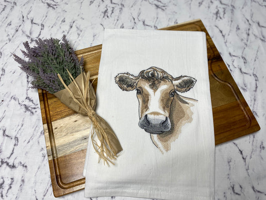 Country Sweet Cow Cotton Dish Towel - 28 X 28