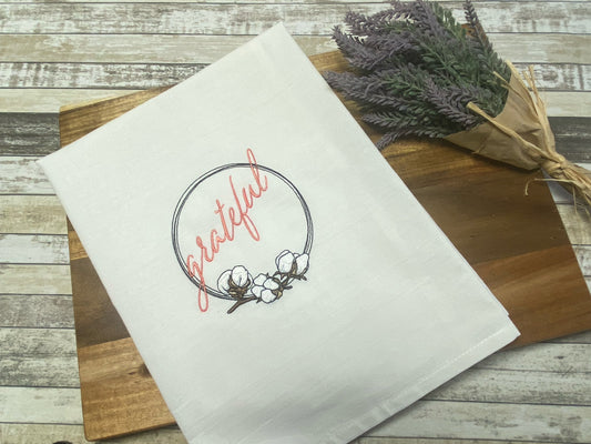 Grateful - Cotton Bowl Frame Cotton Dish Towel - 28 X 28