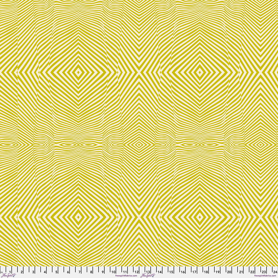 Tula Pink Moon Garden Lazy Stripe in Dawn Cotton Quilting Fabric by the Half Yard
