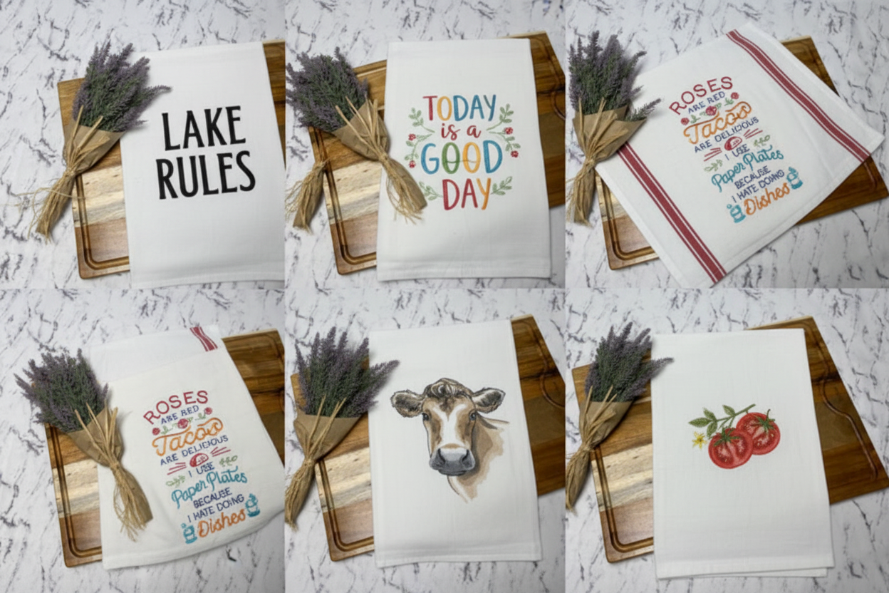 Kitchen Towels Collage