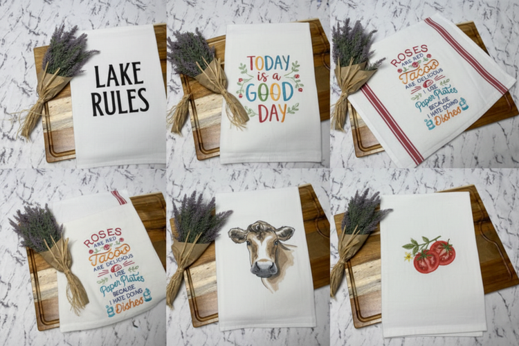 Kitchen Towels Collage