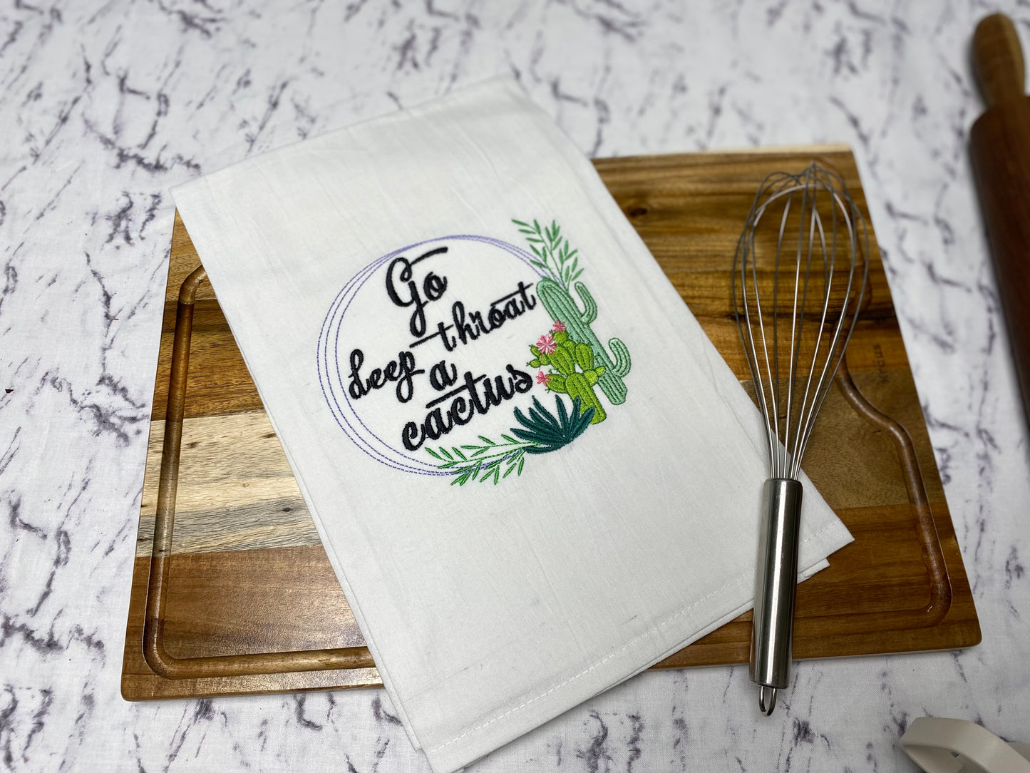 Go Hug a Cactus Cotton Dish Towel - 28 X 28