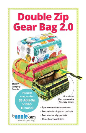 Double Zip Gear Bags 2.0 Patterns ByAnnie