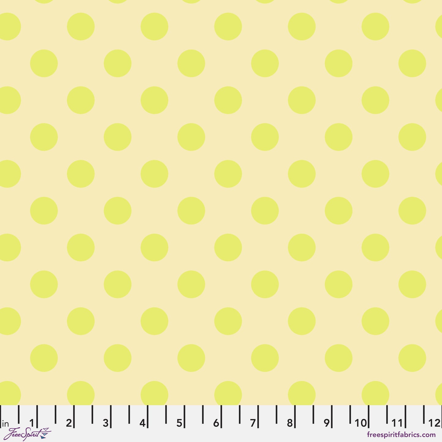 Tula Pink Neon Pom Poms Moonbeam Neon True Colors Cotton Quilting Fabric by the Half Yard