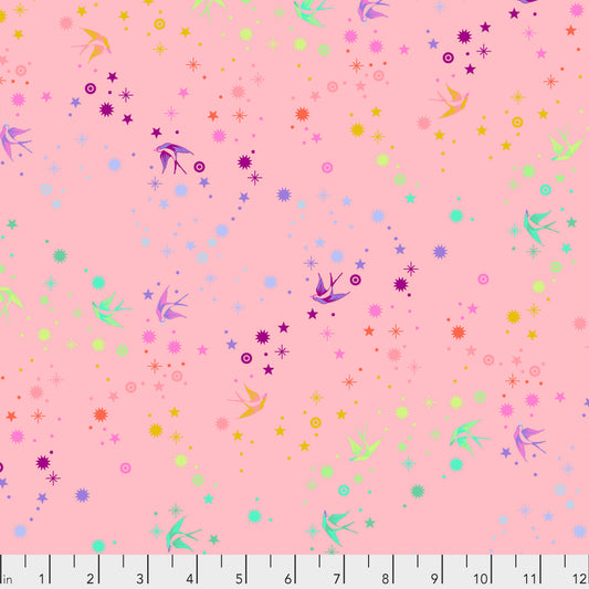 Tula Pink Fairy Dust Blush True Colors Cotton Quilting Fabric by the Half Yard