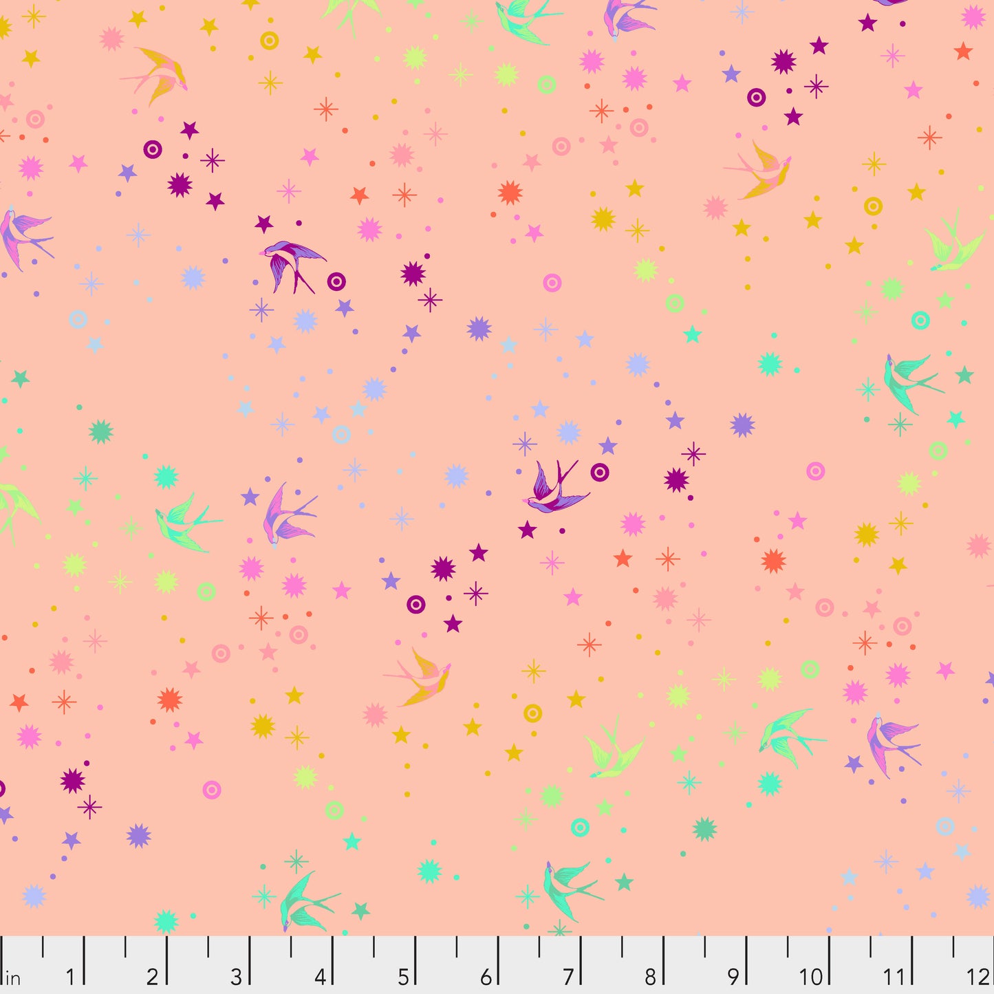 Tula Pink Fairy Dust Sherbet True Colors Cotton Quilting Fabric by the Half Yard