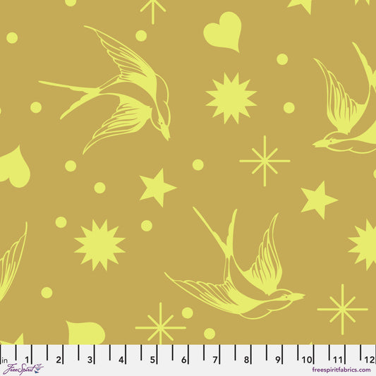 Tula Pink Neon Fairy Flakes Moonbeam Neon True Colors Cotton Quilting Fabric by the Half Yard