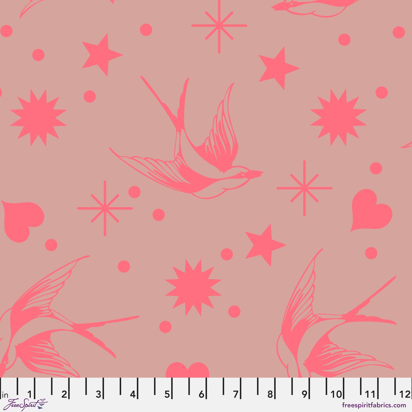 Tula Pink Neon Fairy Flakes Nova Neon True Colors Cotton Quilting Fabric by the Half Yard