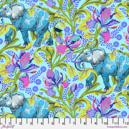 Tula Pink Everglow All Ears in Aura Cotton Quilting Fabric by the Half Yard