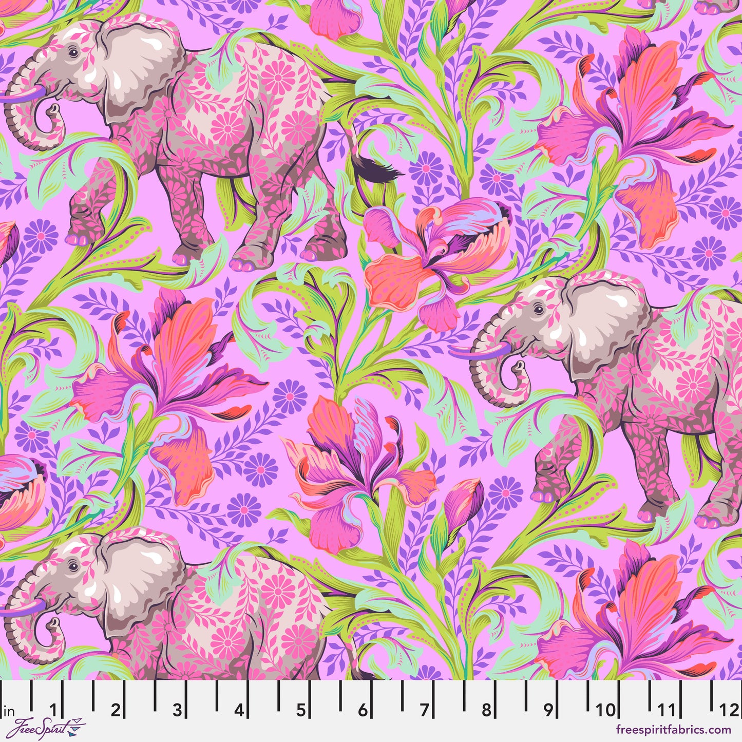 Tula Pink Everglow All Ears in Cosmic Cotton Quilting Fabric by the Half Yard