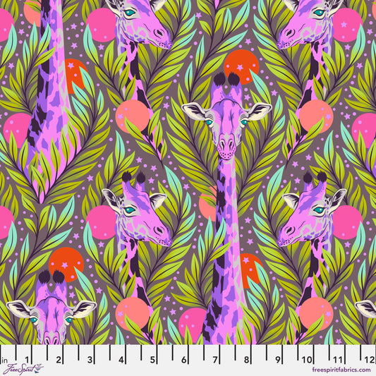 Tula Pink Everglow Neck For Days in Mystic Cotton Quilting Fabric by the Half Yard