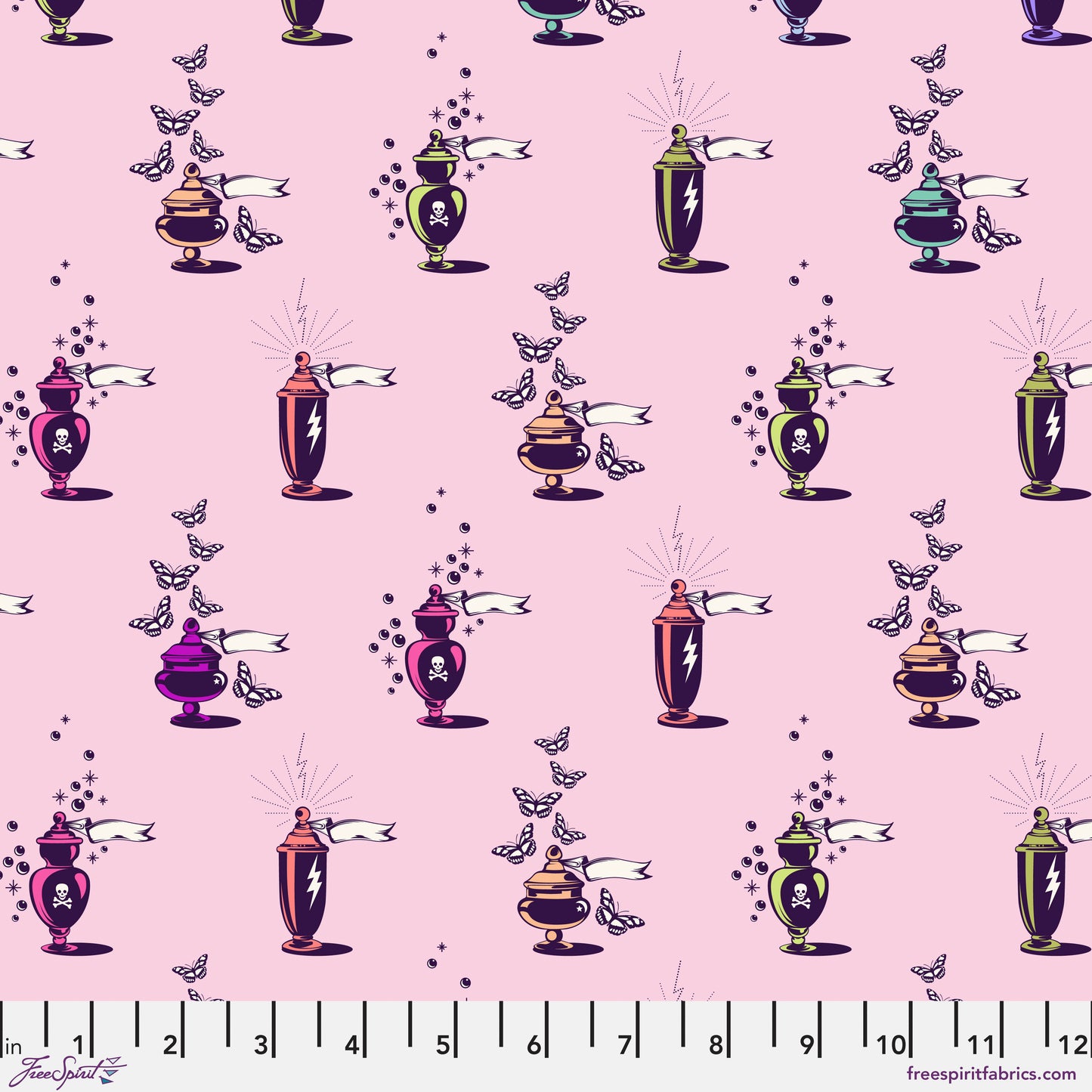 Tula Pink Nightshade Déjà Vu Apothecary Nerium Cotton Quilting Fabric by the Half Yard