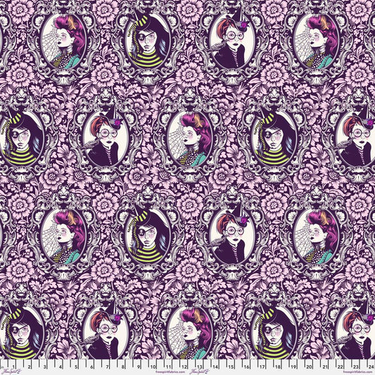 Tula Pink Nightshade Déjà Vu Mini Coven Nerium Cotton Quilting Fabric by the Half Yard