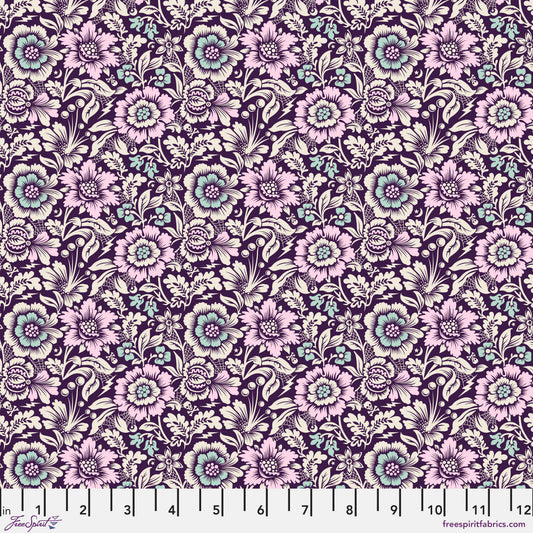 Tula Pink Nightshade Déjà Vu Mini Spider Blossom Nerium Cotton Quilting Fabric by the Half Yard
