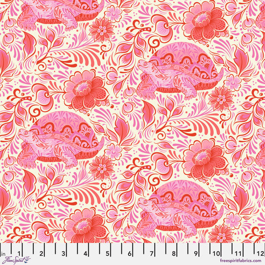 Tula Pink Besties No Rush in Blossom Cotton Quilting Fabric by the Half Yard