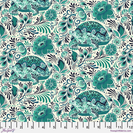 Tula Pink Besties No Rush in Bluebell Cotton Quilting Fabric by the Half Yard