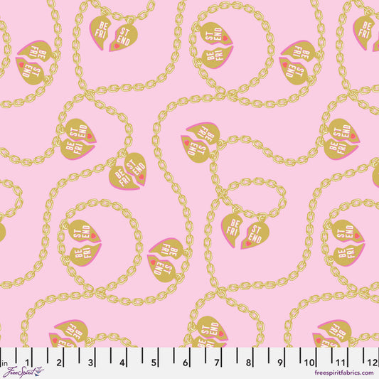Tula Pink Besties Lil Charmer in Blossom Cotton Quilting Fabric by the Half Yard