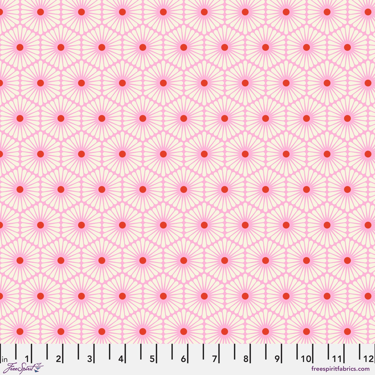 Tula Pink Besties Daisy Chain in Blossom Cotton Quilting Fabric by the Half Yard
