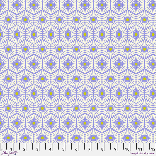 Tula Pink Besties Daisy Chain in Bluebell Cotton Quilting Fabric by the Half Yard