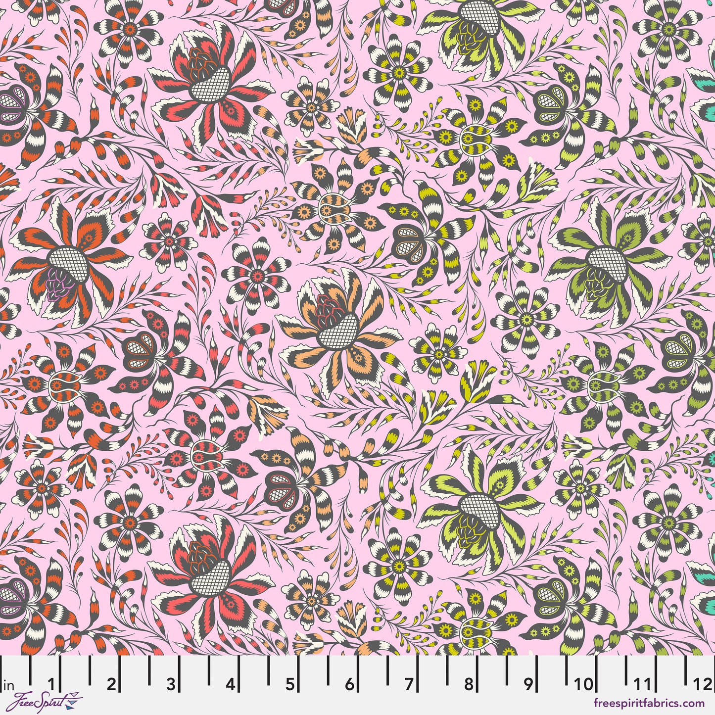 Tula Pink Super Wild Vine Blush 108" Cotton Sateen Wide Backing Fabric