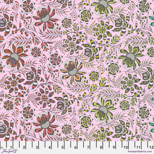 Tula Pink Super Wild Vine Blush 108" Cotton Sateen Wide Backing Fabric