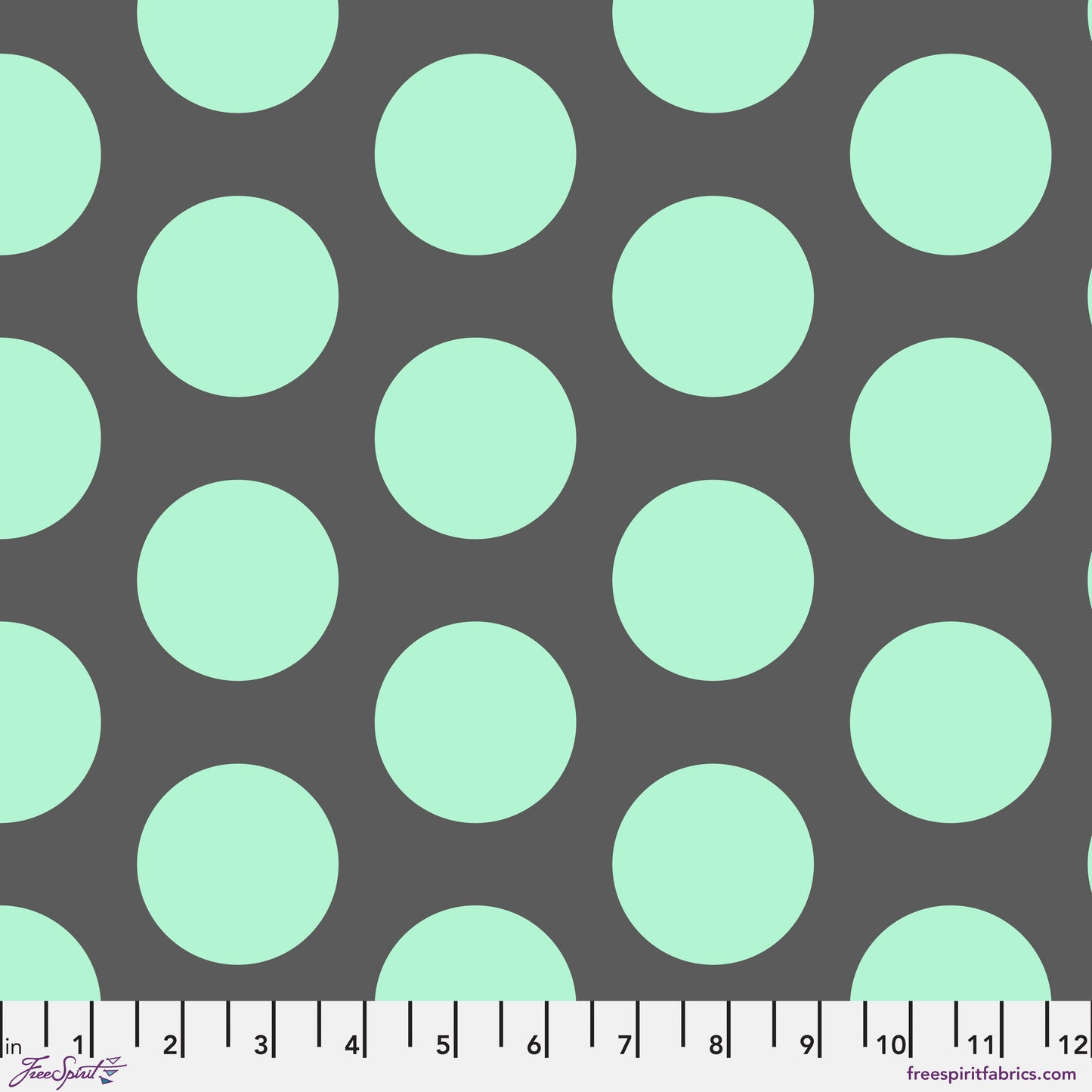 Tula Pink Roar Dinosaur Eggs in Storm Cotton Quilting Fabric by the Half Yard