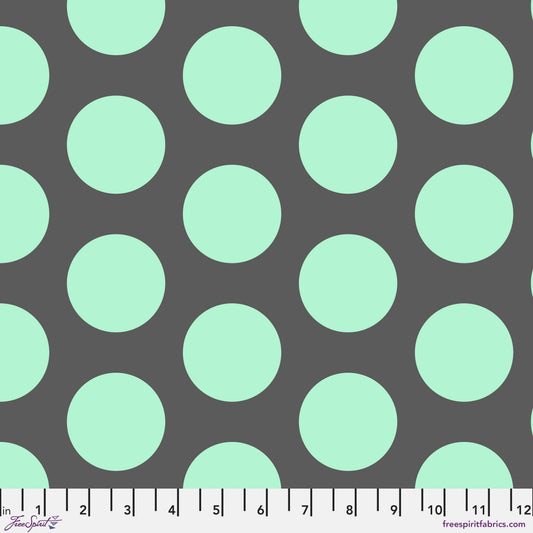 Tula Pink Roar Dinosaur Eggs in Storm Cotton Quilting Fabric by the Half Yard