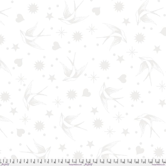Tula Pink Fairy Flakes XL Snowfall 108" Cotton Sateen Wide Backing Fabric