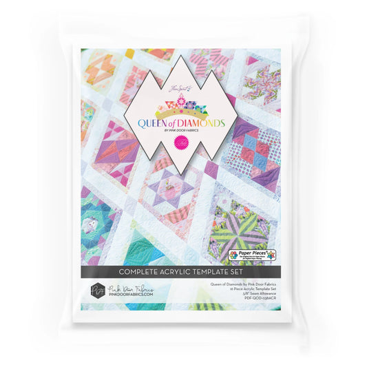 Queen of Diamonds Acrylic Template Set with 3/8" Seam Allowance by Jaybird Quilts