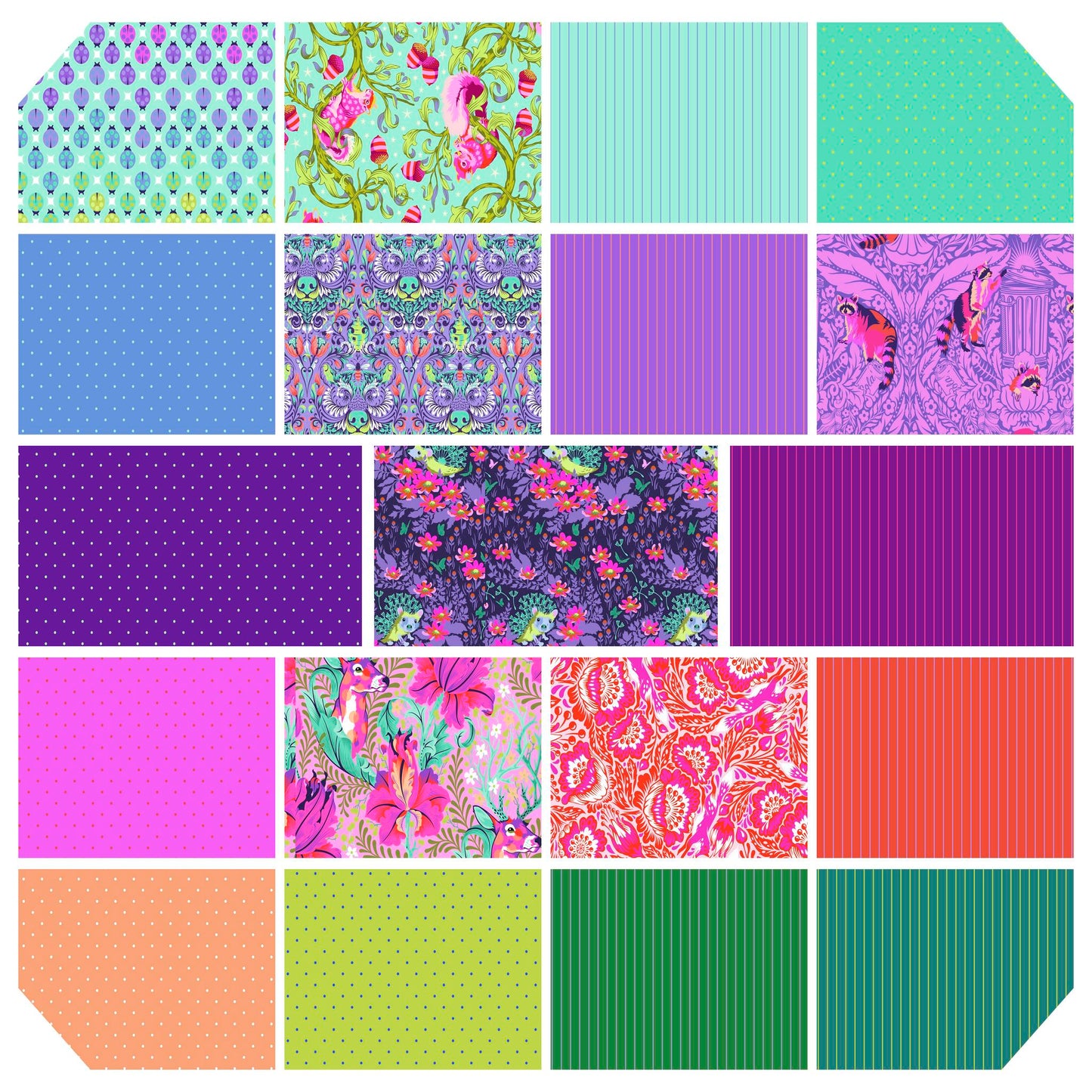 Tula Pink Tiny Beasts Fat Quarter Bundle in Glimmer
