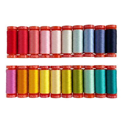 Tula Pink Besties Aurifil Thread Collection 50wt 20 Small Spools