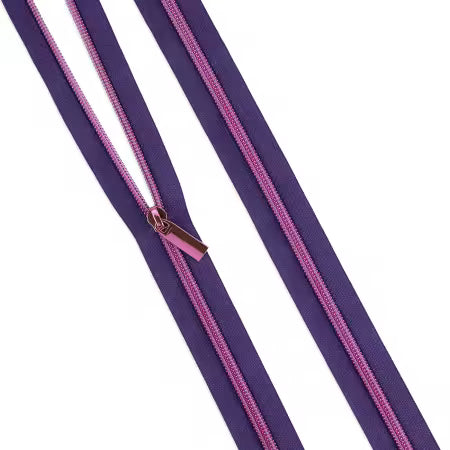 Tula Pink Moonflower #5 Nylon Coil Zipper by the Yard — 3 yds + 9 Pulls