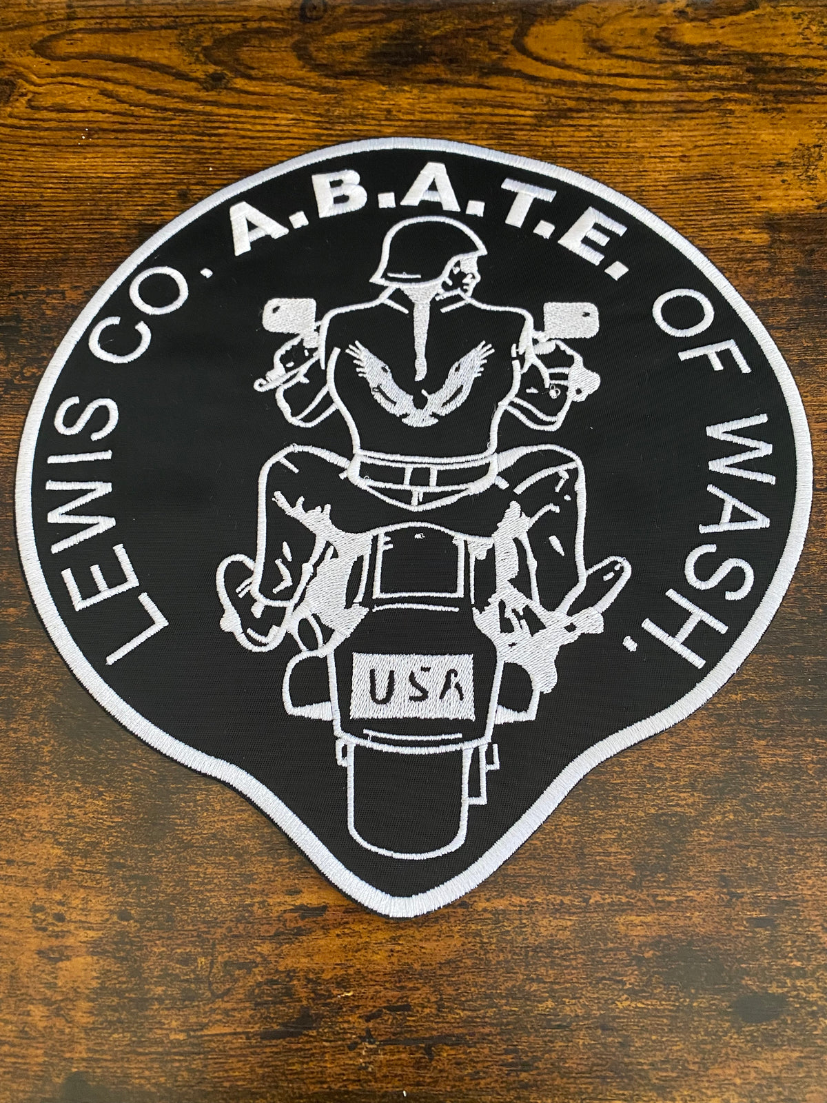 Custom Motorcycle & Biker Embroidered Patches 10" Back Patch