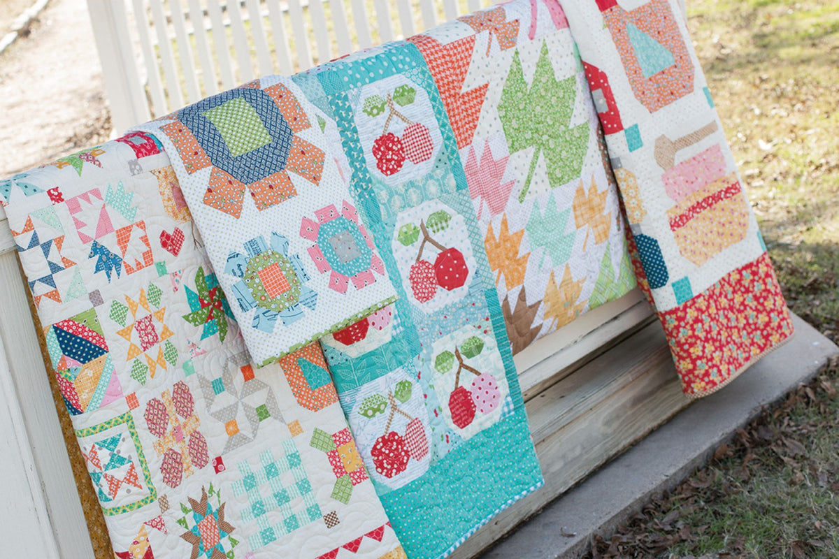 Farm Girl Vintage Quilt Pattern Book by Lori Holt - 45 Sampler Blocks
