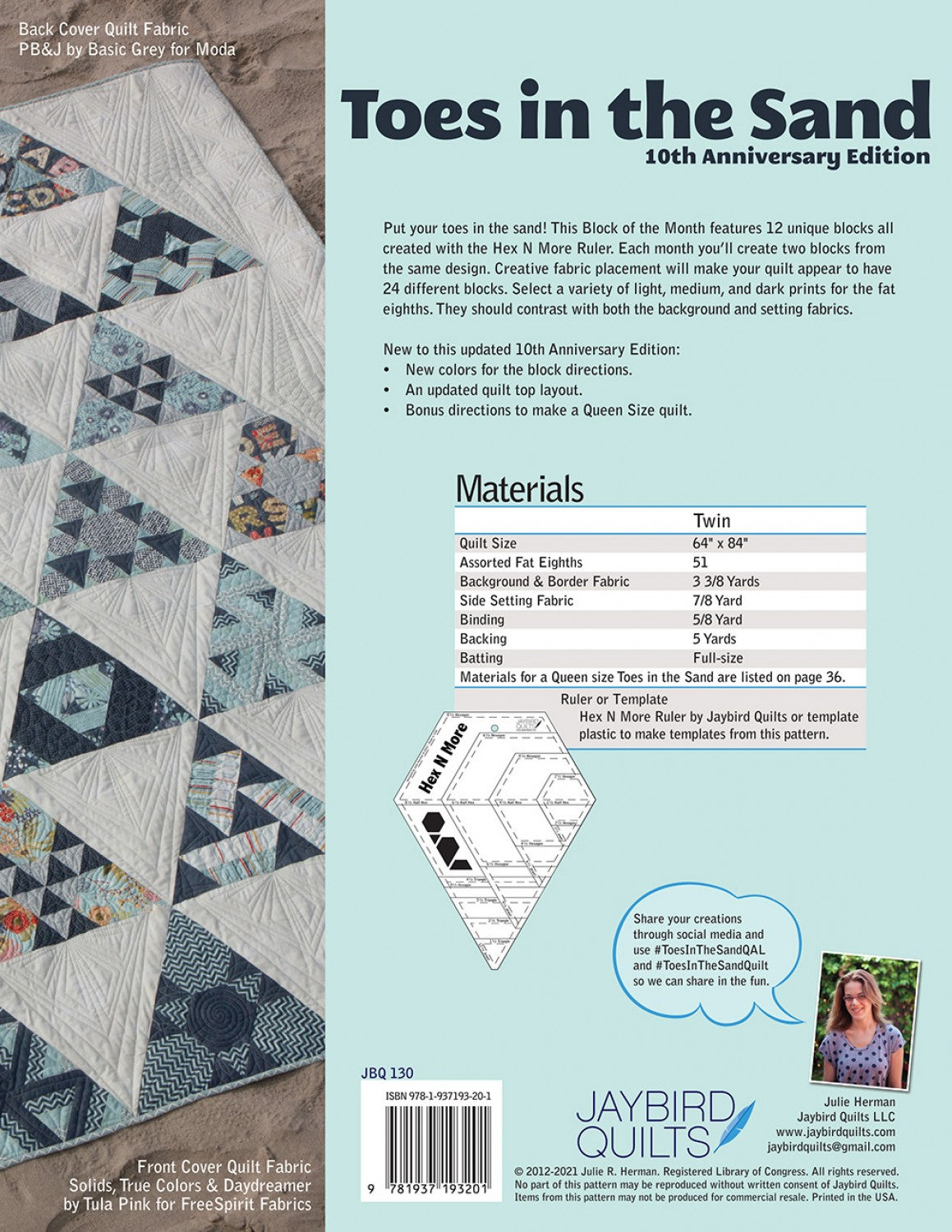 Jaybird Quilts Toes in the Sand Block of the Month Quilt Book | JBQ130