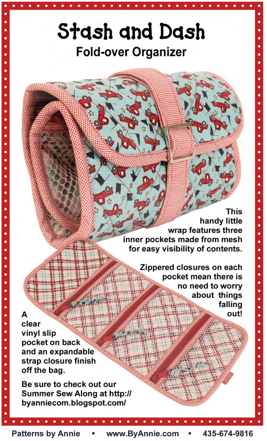 By Annie Stash and Dash Fold-Over Organizer Pattern | PBA245