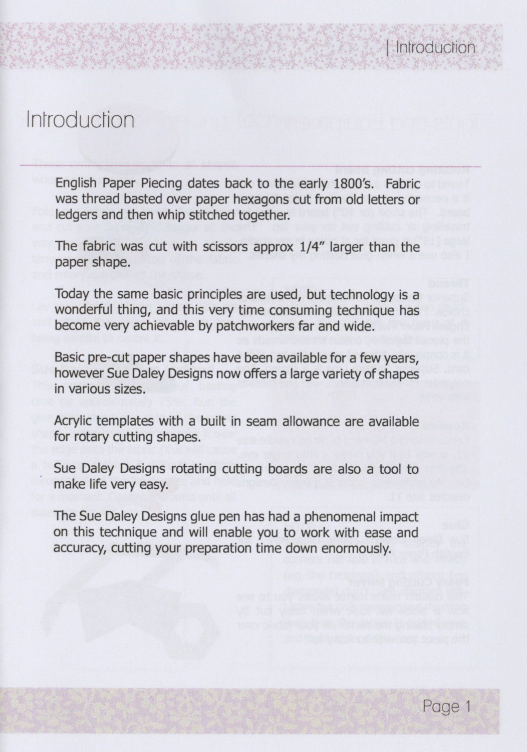 Playing with Paper Basics Booklet - English Paper Piecing Ideas by Sue Daley